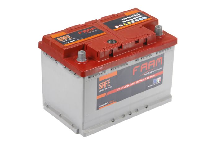 Акумулятор 6СТ-74, FAAM SAFE 74L32 650А, 12В, 74А*год
