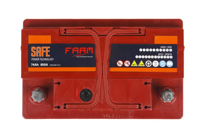 Акумулятор 6СТ-74, FAAM SAFE 74L32 650А, 12В, 74А*год