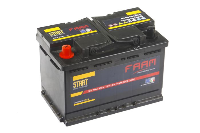 Акумулятор 6СТ-74, FAAM START 74R31 650А, 12В, 74А*год