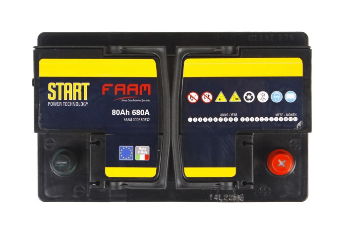 Акумулятор 6СТ-80, FAAM START 80R32 680А, 12В, 80А*год