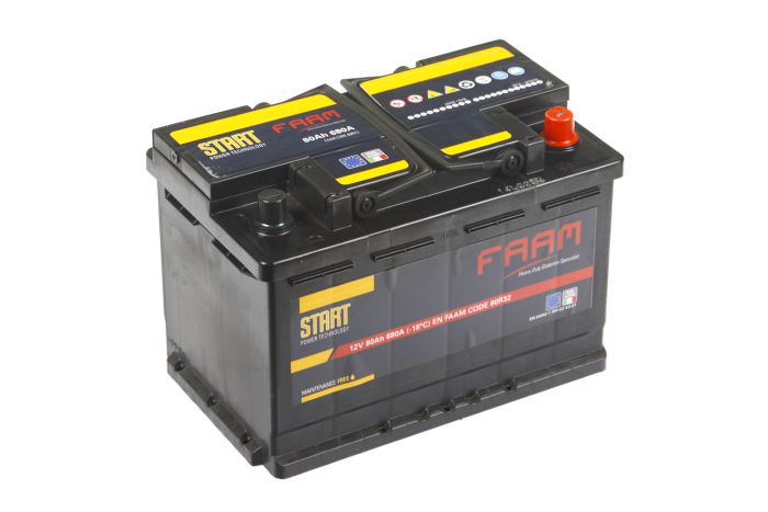Акумулятор 6СТ-80, FAAM START 80R32 680А, 12В, 80А*год