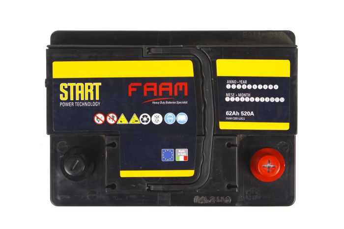 Акумулятор 6СТ-62, FAAM START 62R22 520А, 12В