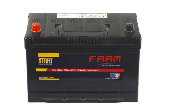 Акумулятор 6СТ-100, FAAM START 60003 760А, 12В, 100А*год