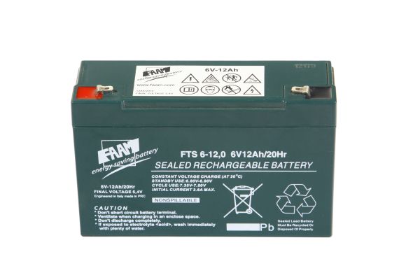 Акумулятор FAAM FTS6-12.0, 6В, 12А*год
