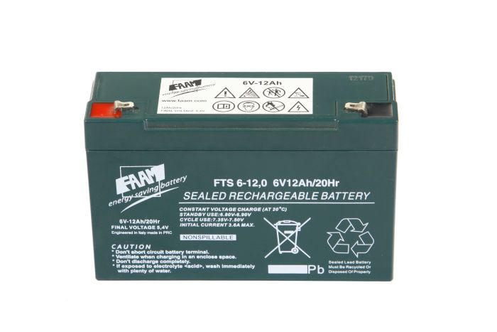 Акумулятор FAAM FTS6-12.0, 6В, 12А*год