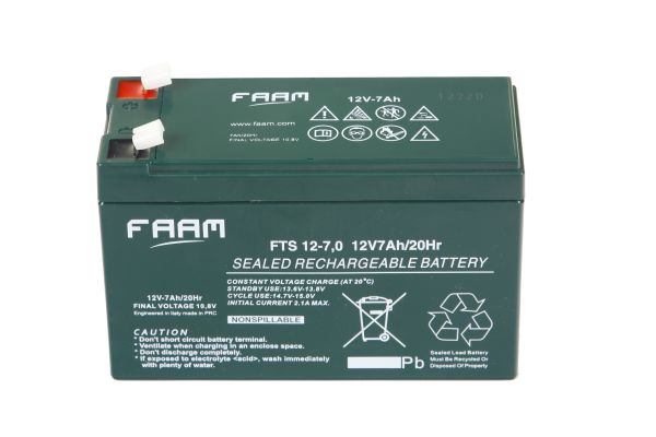 Акумулятор FAAM FTS12-7.0, 12В, 7А*год