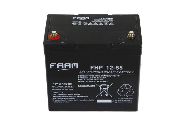 Акумулятор FAAM FHP12-55, 12В, 55А*год