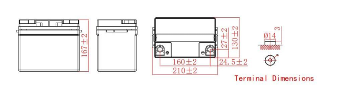 Аккумуляторная батарея KIJO JM12-33, 12V, 33Ah